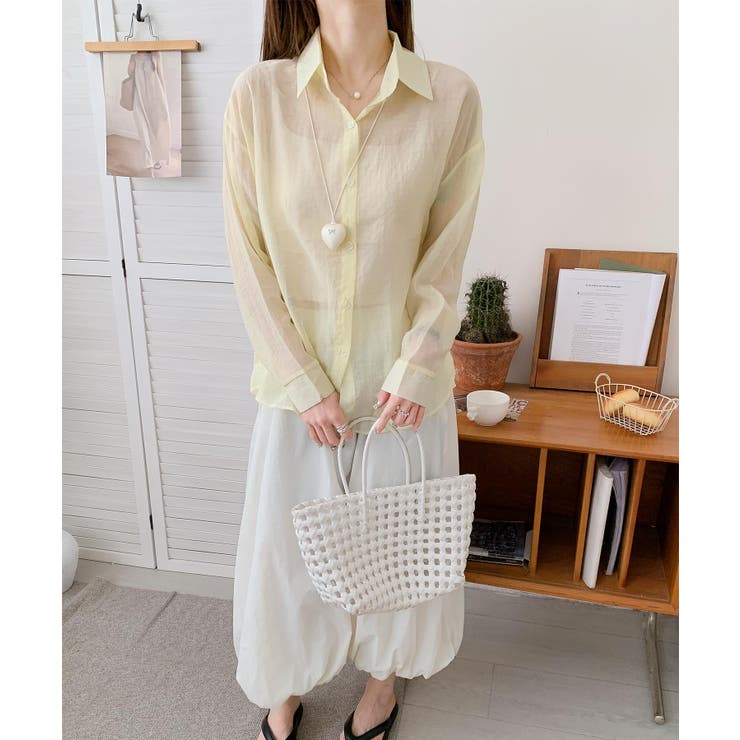 バックリボンフェミニンシャツ | aimoha  | 詳細画像4 