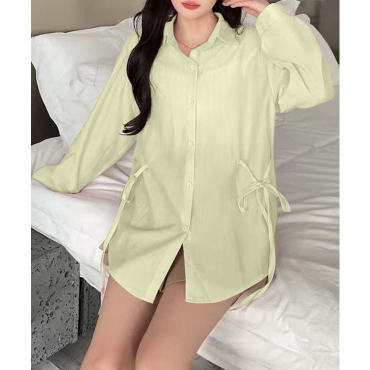 ウエストリボンシアーシャツ | aimoha  | 詳細画像7 