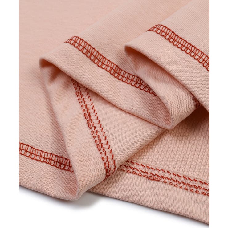 【HOOK】for girls 英字発泡プリント飾りステッチリンガーTEE | HOOK | 詳細画像4 