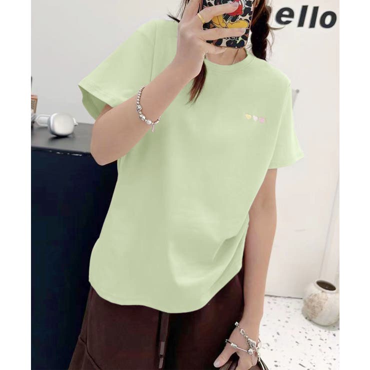 シンプクルーネック半袖Tシャツ | aimoha  | 詳細画像6 