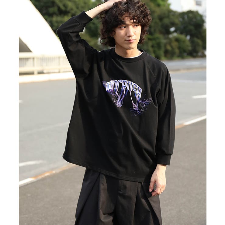 HOOK -original- フリンジデザイン英字刺繍ロンTEE | HOOK | 詳細画像2 