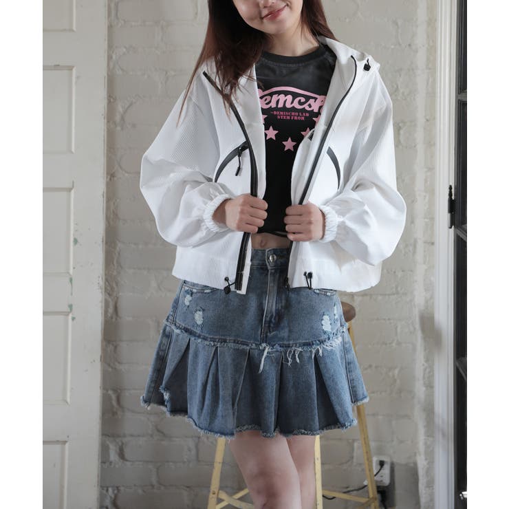 for girls アメカジ裾デザインカットワークプリントウォッシュTEE | HOOK | 詳細画像16 