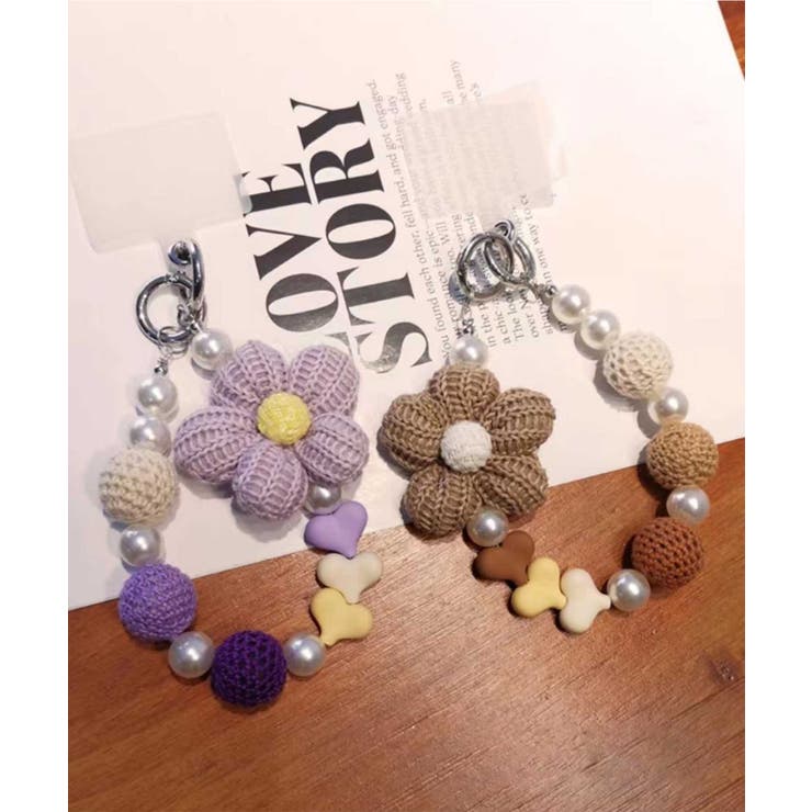 【HOOK】for girls かわいいパールと花モチーフスマホストラップ | HOOK | 詳細画像7 