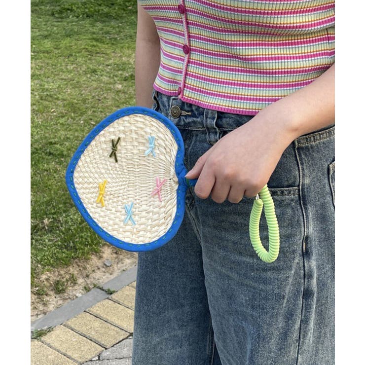 ブルー1 | カラフル天然素材うちわ 蒲扇 | aimoha 