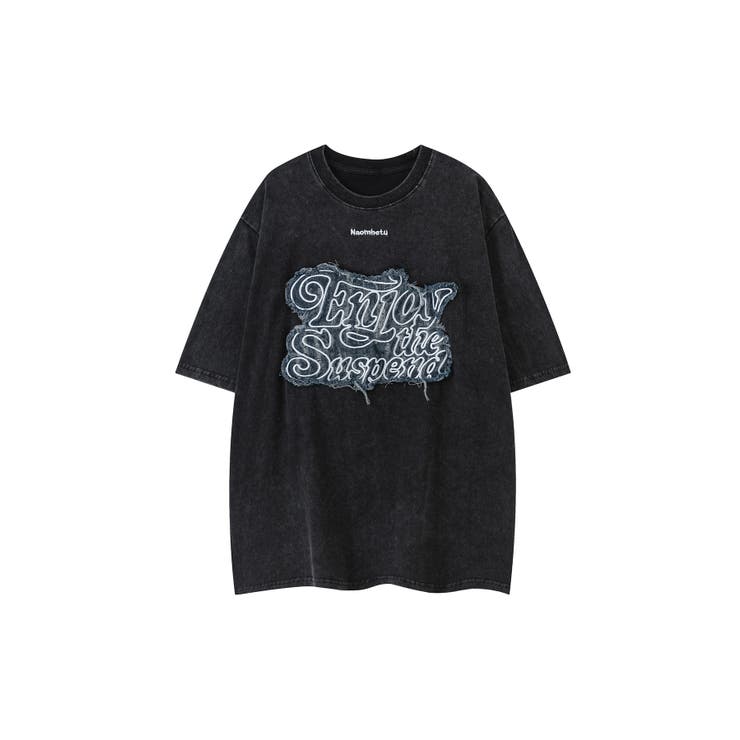 HOOK -select- デニムパッチワーク刺繍ビッグTEE Tシャツ[品番