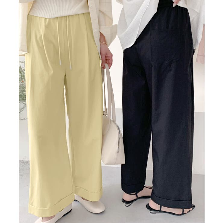 ロールアップイージータックワイドパンツ | aimoha  | 詳細画像4 