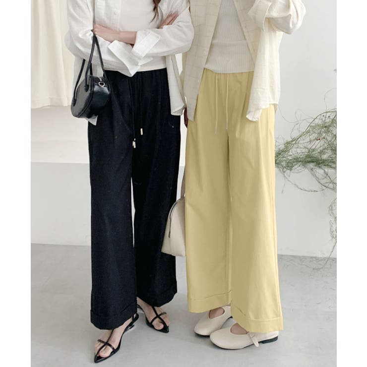 ロールアップイージータックワイドパンツ | aimoha  | 詳細画像5 