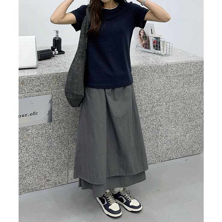 ネック配色シンプルTシャツ | aimoha  | 詳細画像10 