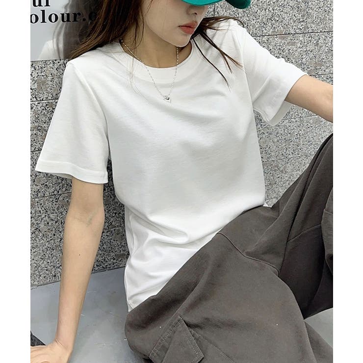 ネック配色シンプルTシャツ | aimoha  | 詳細画像5 