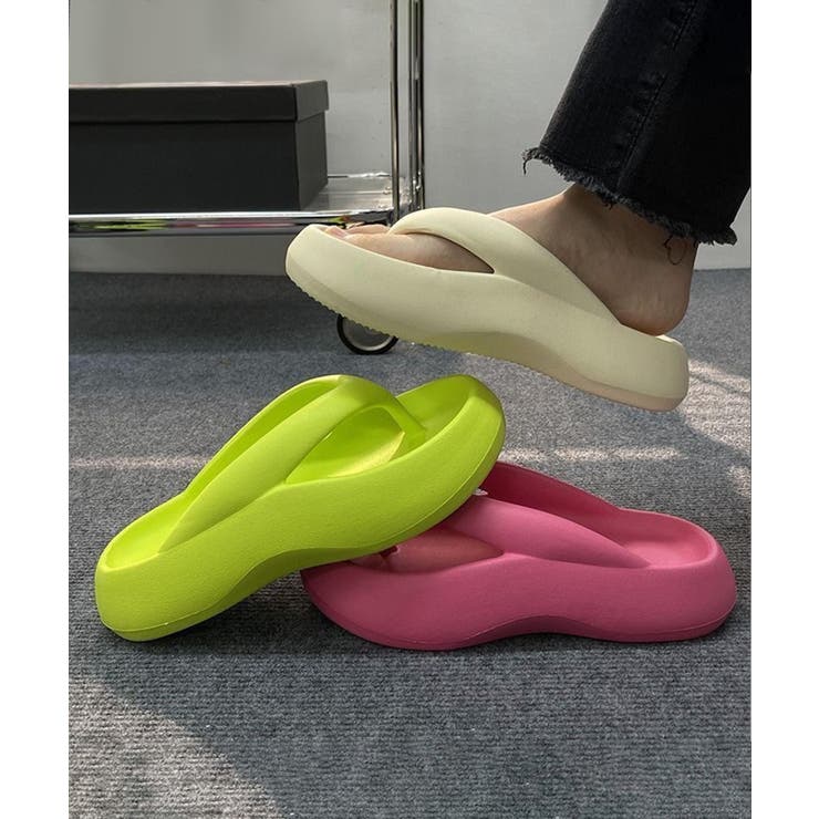 【70％OFF】 shoes365】厚底トングサンダル[品番：XT000014331]｜aimoha 小物