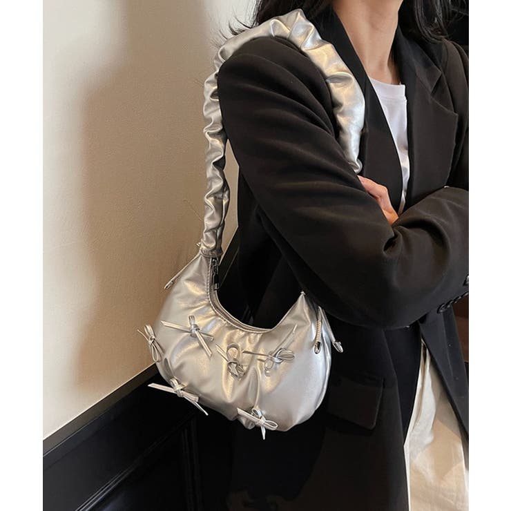 リボンデコシャーリングハンドルミニバッグ | aimoha  | 詳細画像10 