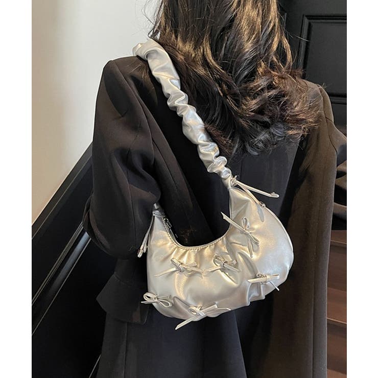 リボンデコシャーリングハンドルミニバッグ | aimoha  | 詳細画像11 