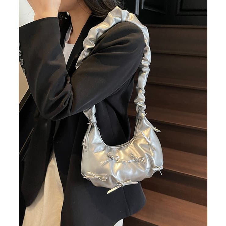 リボンデコシャーリングハンドルミニバッグ | aimoha  | 詳細画像12 