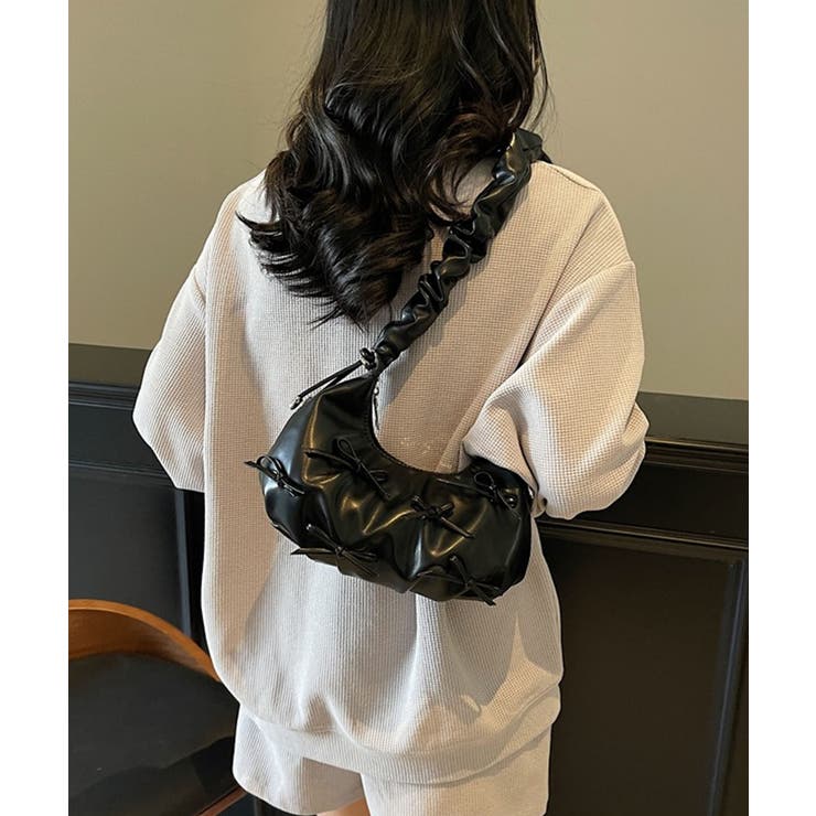 リボンデコシャーリングハンドルミニバッグ | aimoha  | 詳細画像15 