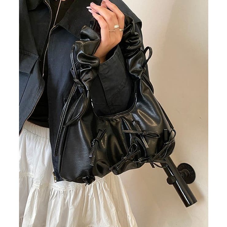 リボンデコシャーリングハンドルミニバッグ | aimoha  | 詳細画像20 