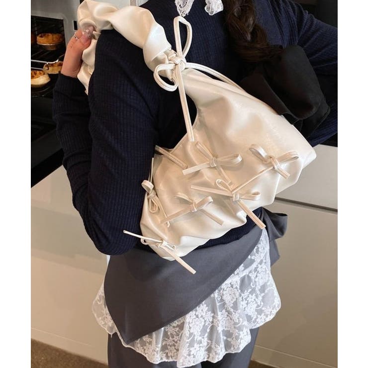 リボンデコシャーリングハンドルミニバッグ | aimoha  | 詳細画像6 