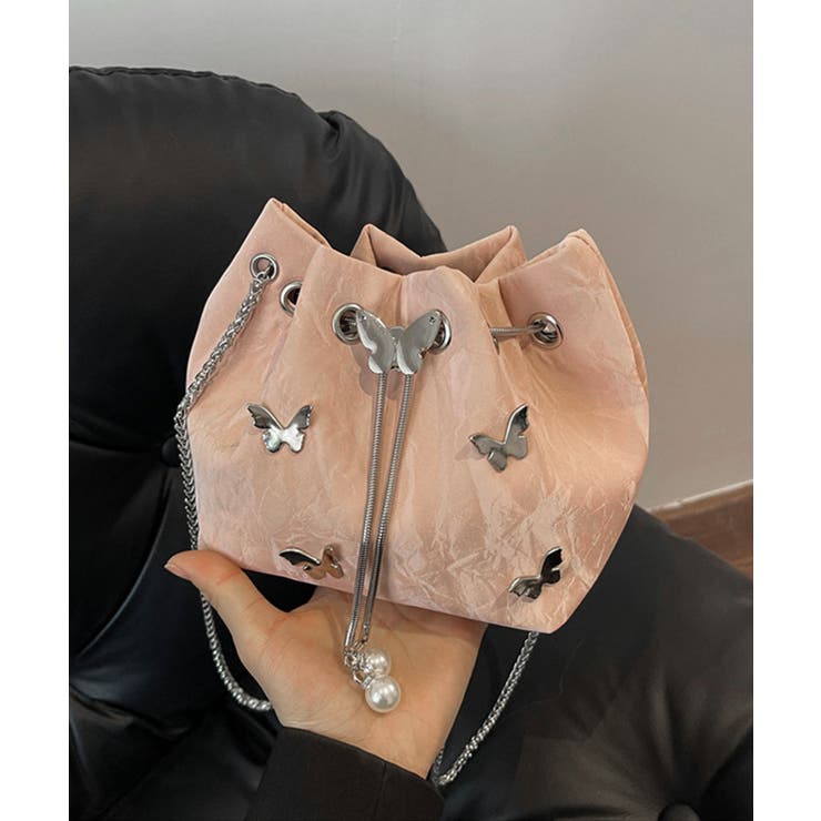 バラフライ巾着チェーンショルダーバッグ | aimoha  | 詳細画像33 