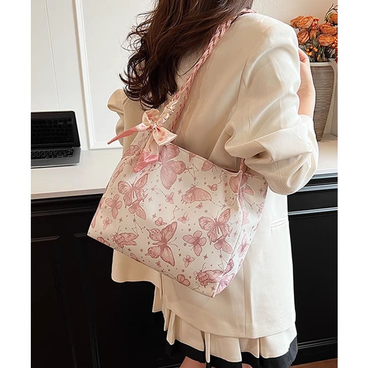 バタフライプリントショルダーバッグ | aimoha  | 詳細画像44 