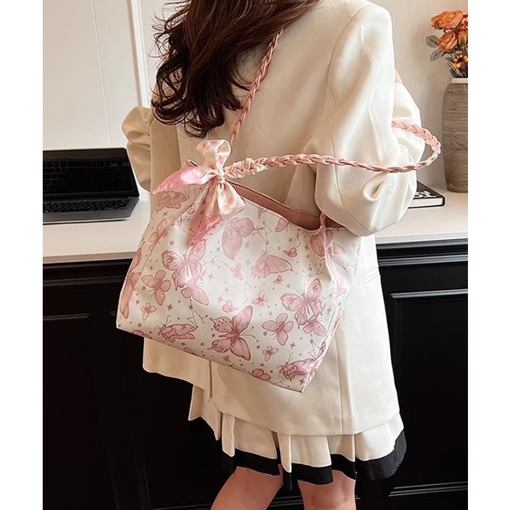 バタフライプリントショルダーバッグ | aimoha  | 詳細画像45 