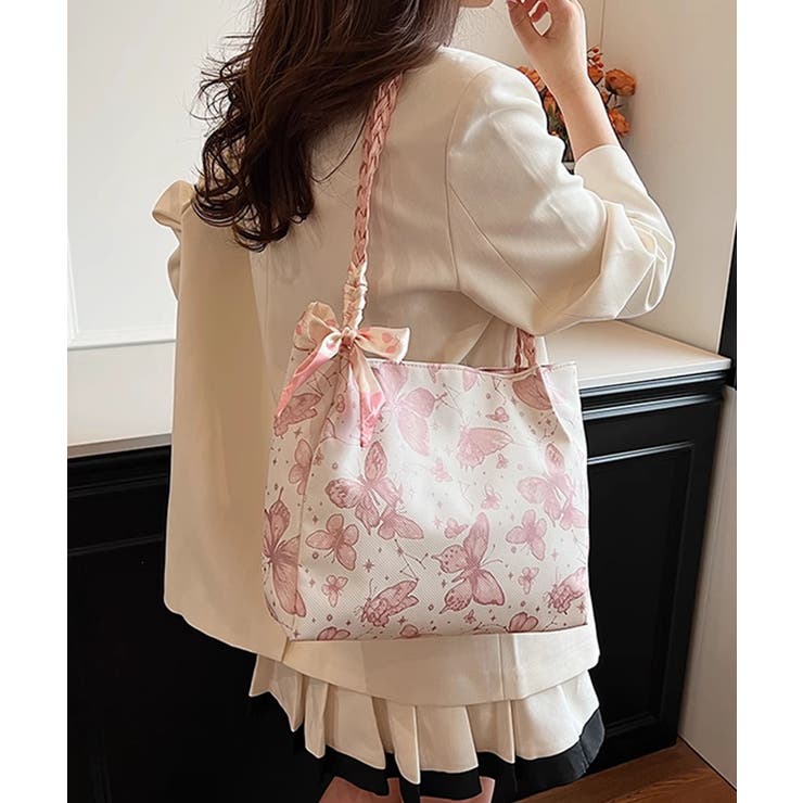 バタフライプリントショルダーバッグ | aimoha  | 詳細画像46 