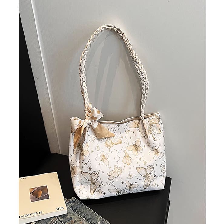 バタフライプリントショルダーバッグ | aimoha  | 詳細画像5 