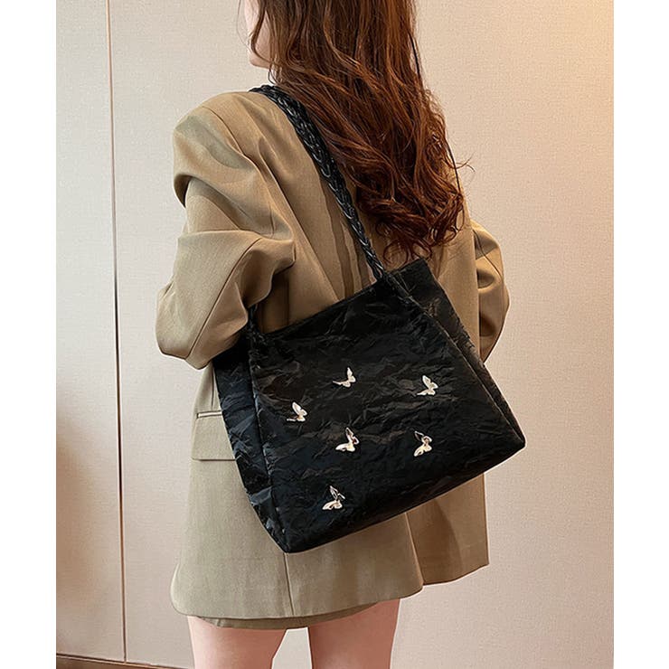 ブラック | ショルダートートバッグ | aimoha 