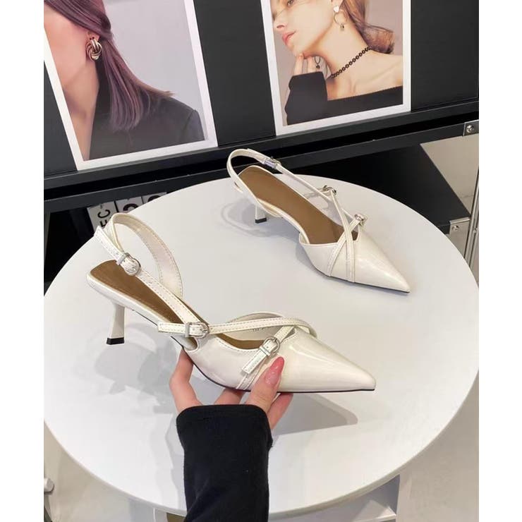 ポインテッドトゥバックストラップヒール | aimoha  | 詳細画像3 