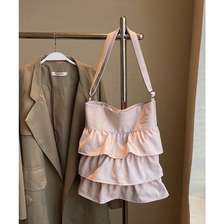 フリルワンショルダートートバッグ | aimoha  | 詳細画像3 