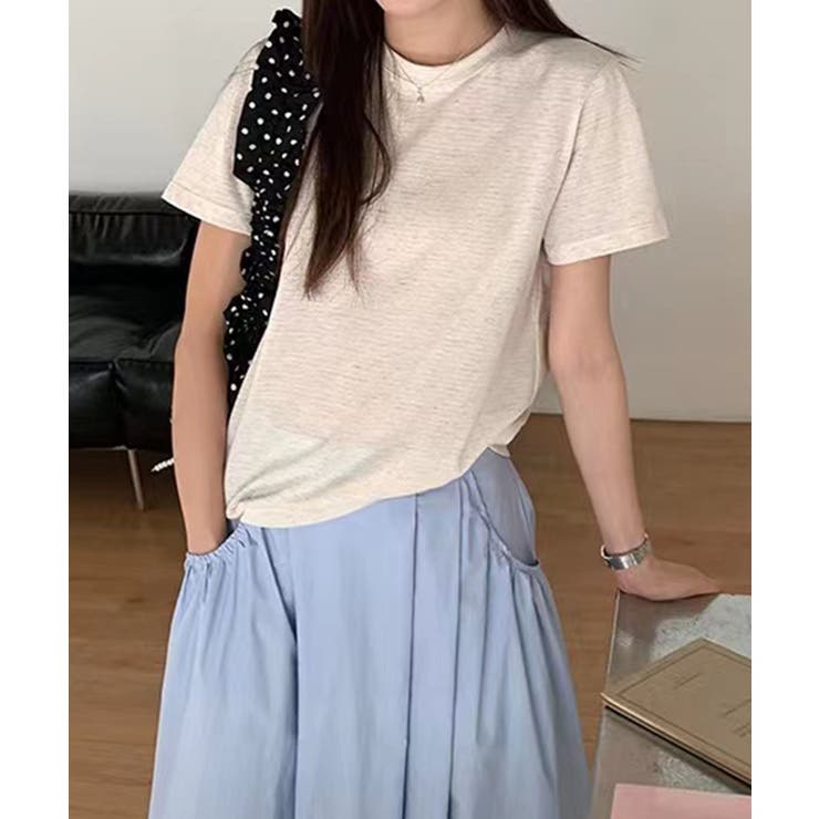 ミニパターンボーダーベーシックTシャツ | aimoha  | 詳細画像23 