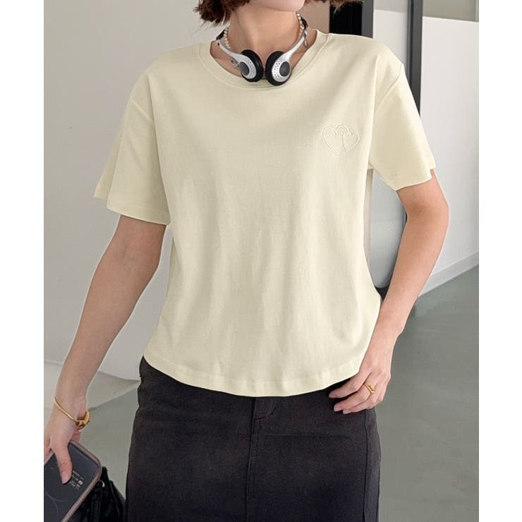 AMI ベージュTシャツ　ハート刺繍 楽天市場】ami ハート シャツの通販