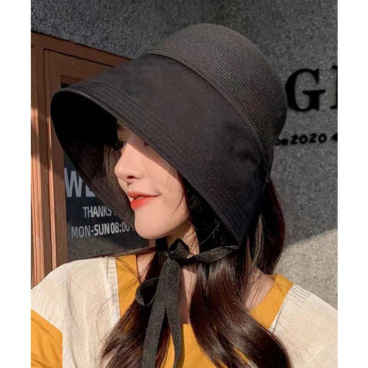 ブラック | 紐付きクラシッククロッシュハット | aimoha 