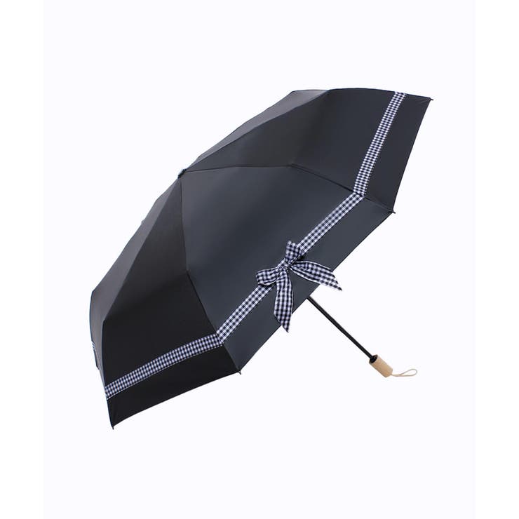 チェックリボン晴雨兼用折りたたみ傘 | aimoha  | 詳細画像4 