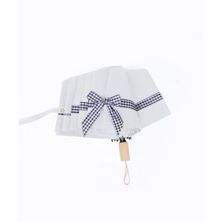 チェックリボン晴雨兼用折りたたみ傘 | aimoha  | 詳細画像7 