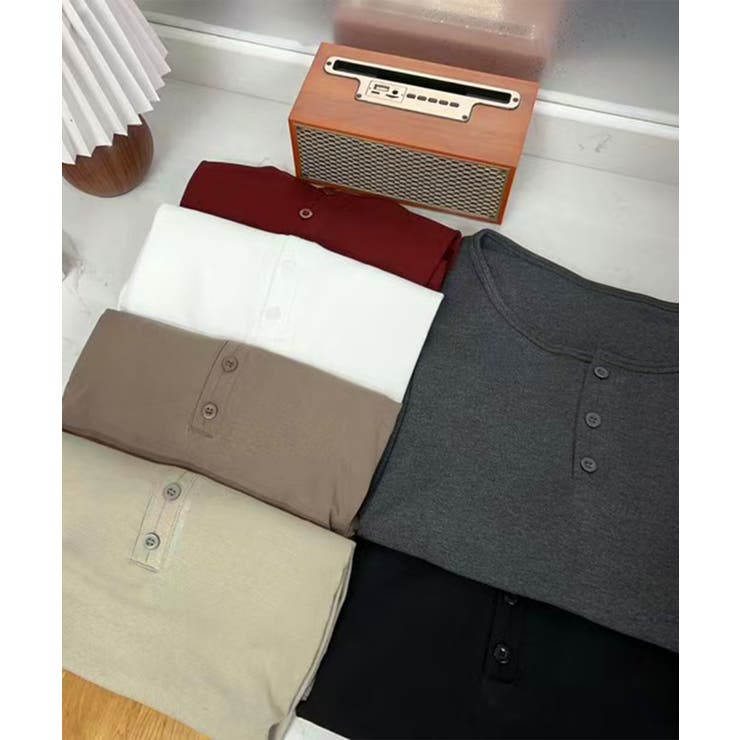 ヘンリーネック半袖Tシャツ | aimoha  | 詳細画像4 