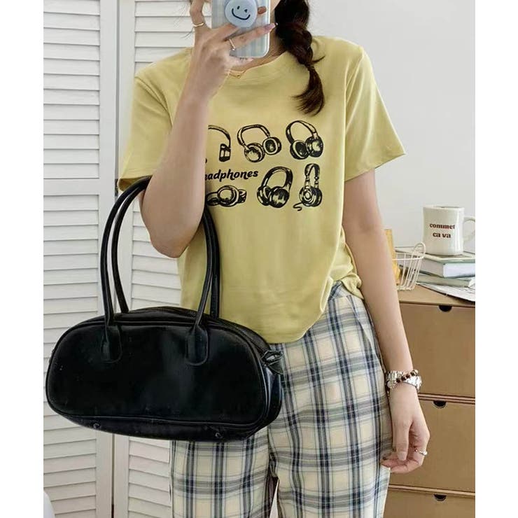 ヘッドホン柄プリントTシャツ | aimoha  | 詳細画像4 