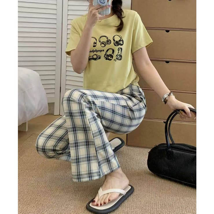 ヘッドホン柄プリントTシャツ | aimoha  | 詳細画像9 