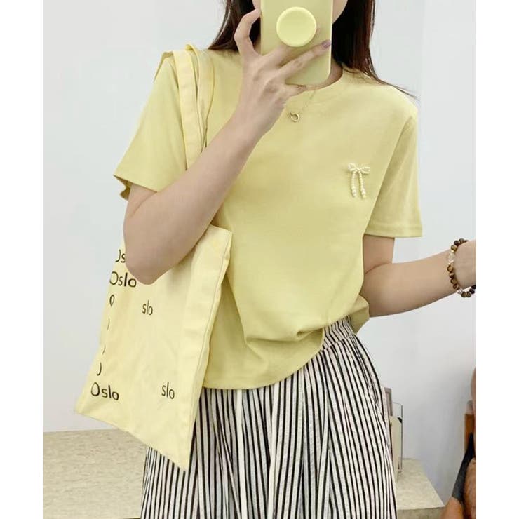 ミニリボンパールTシャツ | aimoha  | 詳細画像11 
