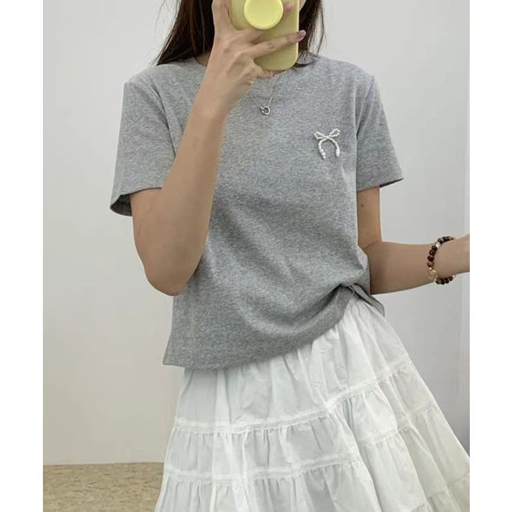 ミニリボンパールTシャツ | aimoha  | 詳細画像6 