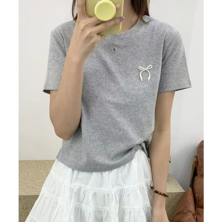 ミニリボンパールTシャツ | aimoha  | 詳細画像7 