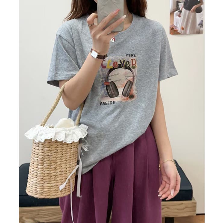 ヘッドホンプリントTシャツ | aimoha  | 詳細画像7 