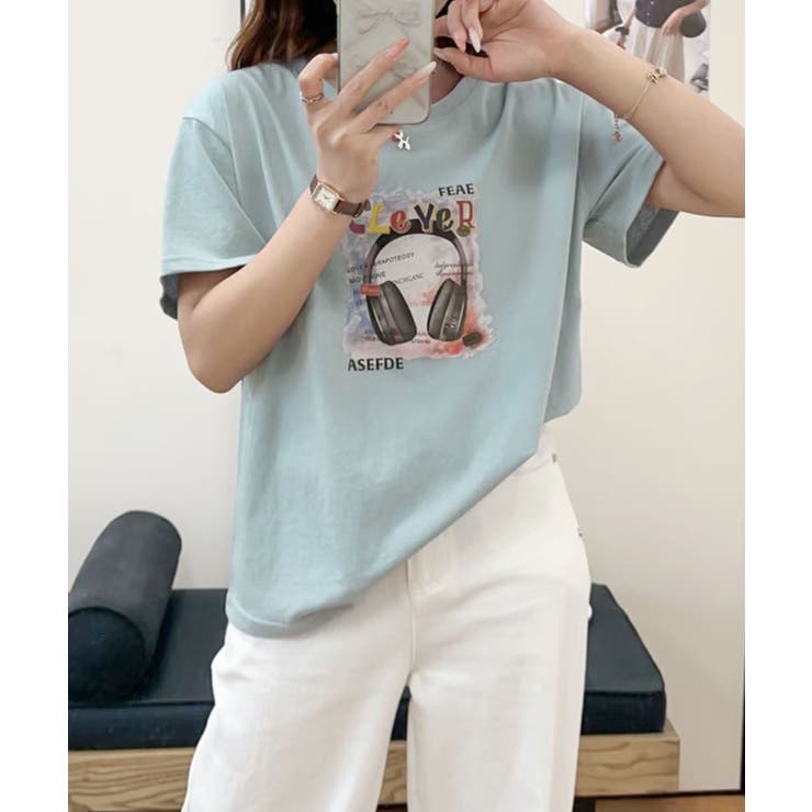 ヘッドホンプリントTシャツ | aimoha  | 詳細画像5 