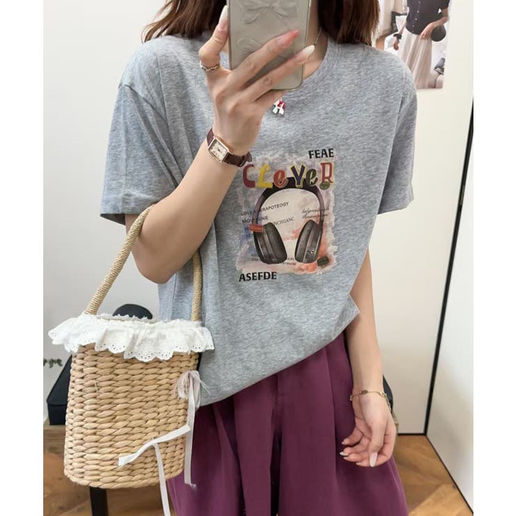 ヘッドホンプリントTシャツ | aimoha  | 詳細画像6 