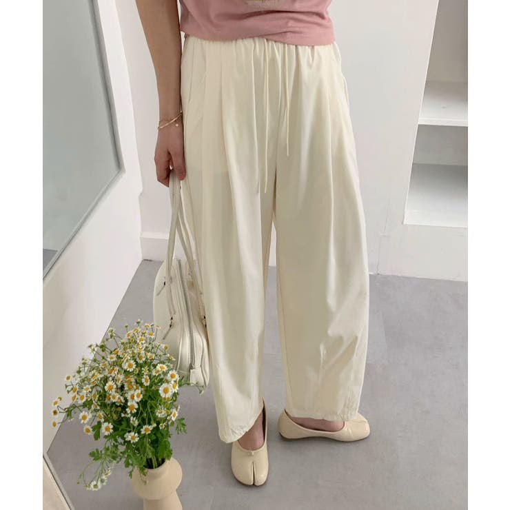 ライトベージュ | イージータックワイドパンツ | aimoha 
