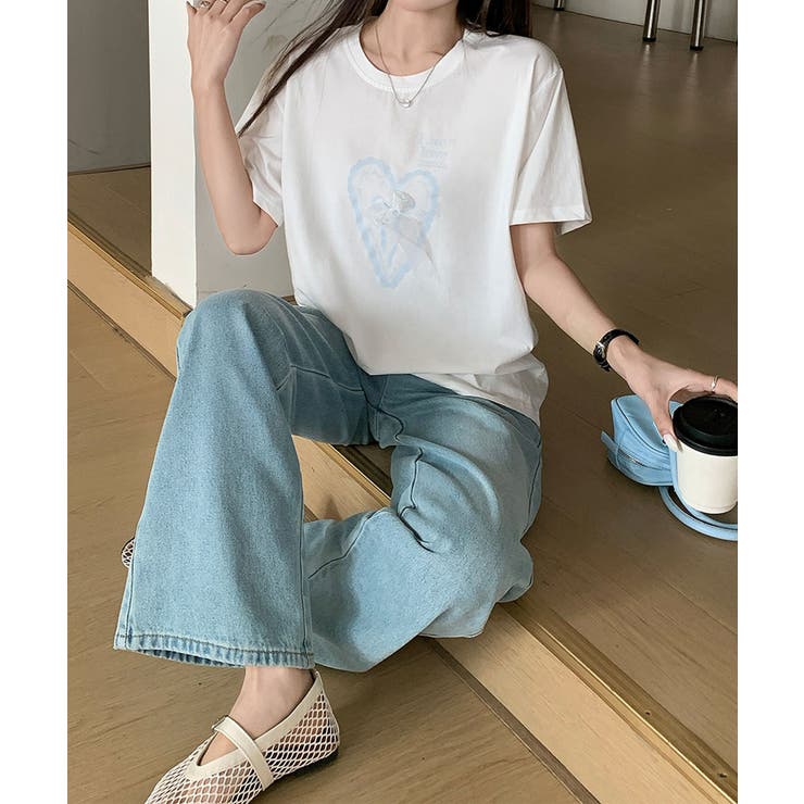 ハートロゴ 半袖Tシャツ | aimoha  | 詳細画像2 