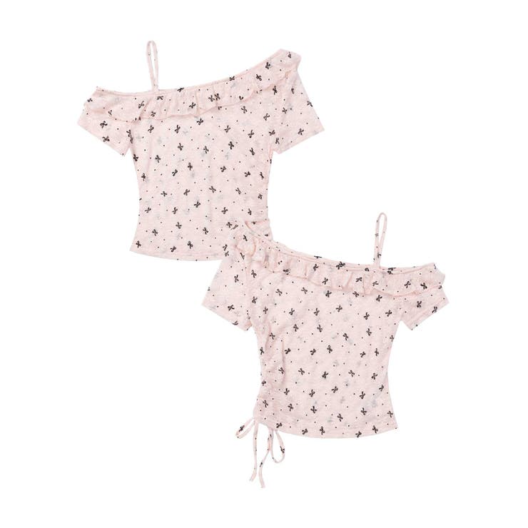 ピンク | ワンショルダーシャーリングトップス | HOOK