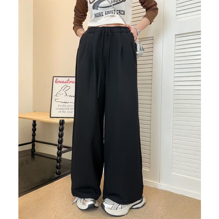 タック入りハイウエストワイドパンツ | aimoha  | 詳細画像2 