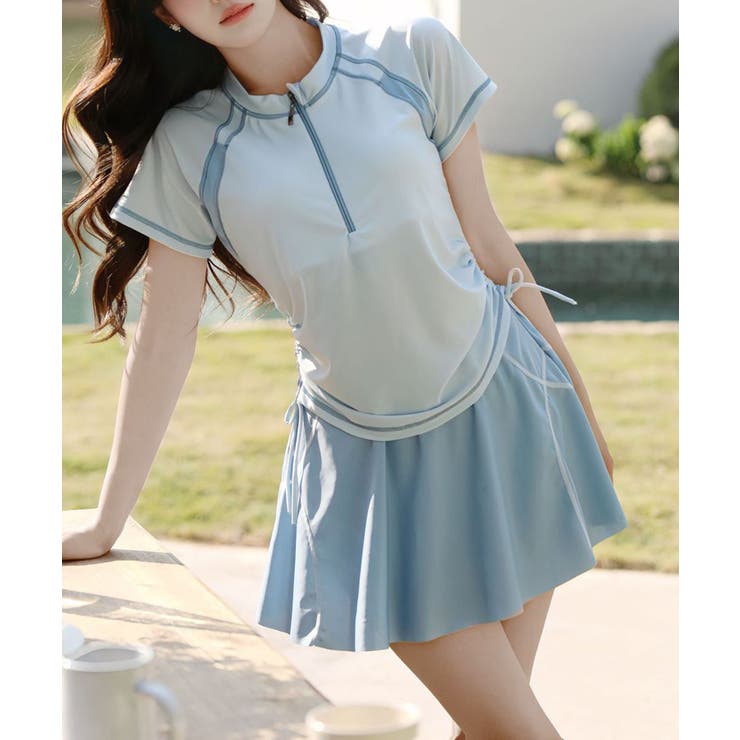 ラッシュガード風セパレート水着[品番：XT000014588]｜aimoha