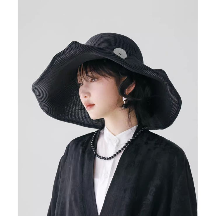 メタルボタン付きワイドブリムハット | aimoha  | 詳細画像15 