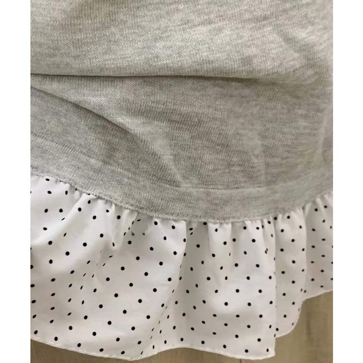 ワンショルダードット柄フリルトップス Jasmine Grandiflorum | aimoha  | 詳細画像3 