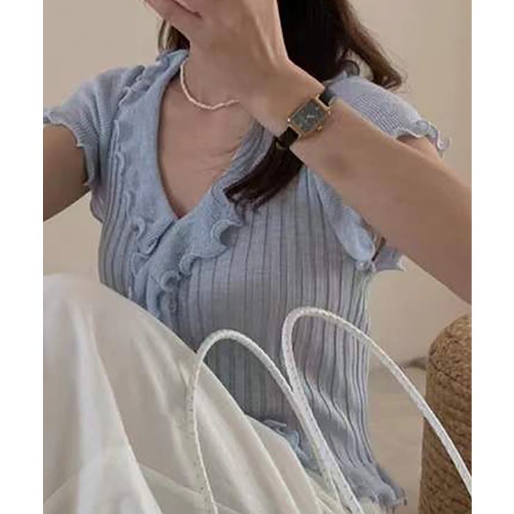 グレー | 【Jasmine】ラッフルサマーニットカーディガン Jasmine Grandi… | aimoha 